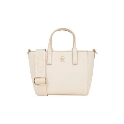 Abbildung von Tommy Hilfiger LOGO MINI TOTE Handtasche, Damen, Größe: One Size, Sugarcane
