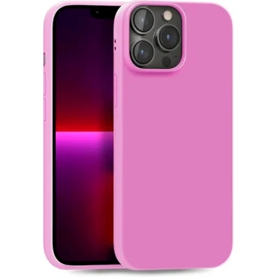 Abbildung von MyGadget Hülle kompatibel mit iPhone 13 Pro Max robuste Handyhülle TPU Case Slim Silikonhülle Back Cover Kratzfest Schutzhülle matt Rosa Lila