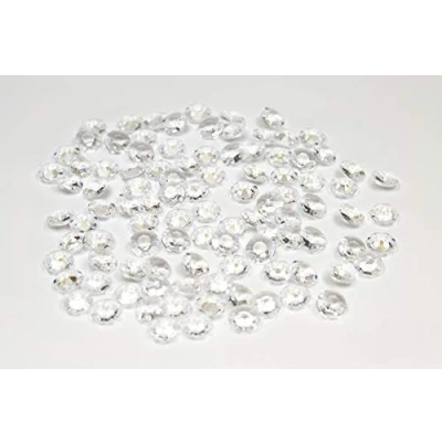 Abbildung von Creativery 100 Dekosteine Diamanten 12mm (klar/transparent) // Deko Steine 1,2 cm Streudeko Tischdeko Diamonds Kristall Hochzeit Streuteile