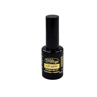 Abbildung von World of Nails Design Nageldesign Zubehör UV/LED Fiberglas Gel mit Vitaminen und Kalzium in einer Pinselflasche, Studioqualität