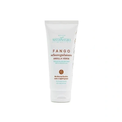 Abbildung von Maternatura, Seboregulierender Schlamm mit grünem Ton, Preshampoo Behandlung entgiftender Wirkung der Kopfhaut, Beauty Routine für Haut und fettiges Haar, Bio, Made in Italy 100 ml