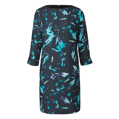 Abbildung von comma Crépe Kleid mit 3/4 Ärmeln, 99b4, 36