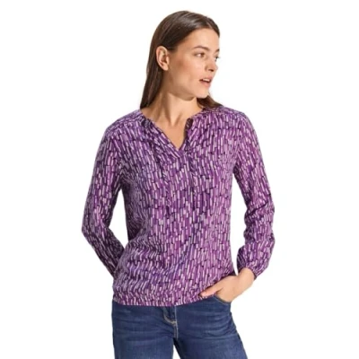 Abbildung von Cecil MIT Smockdetail Bluse, Damen, Größe: XXL, Lila