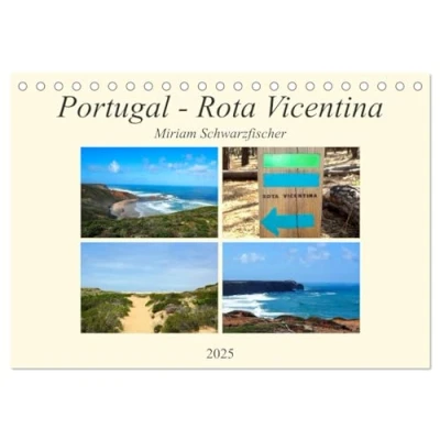 Abbildung von Portugal Rota Vicentina (Tischkalender 2025 DIN A5 quer), CALVENDO Monatskalender