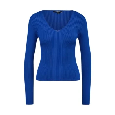 Abbildung von comma MIT Ubootausschnitt Strickpullover, Damen, Größe: 40, Ozeanblau