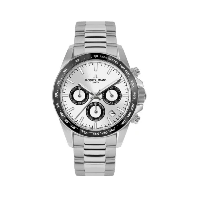 Abbildung von Jacques Lemans Liverpool Chronograph, Herren, Größe: One Size, Steel white