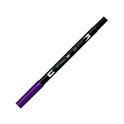 Abbildung von 6 x Tombow Dual Fasermaler ABT mit Rundspitze/Pinselspitze dark plum