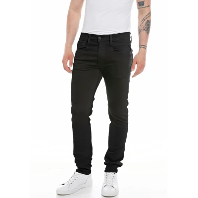Abbildung von Replay Anbass Hyperflex Jeans Slim Fit, Herren, Größe: 32x36, Black