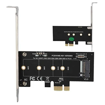 Abbildung von Yunseity M.2 NVME zu PCIe 3.0 X1 Erweiterungskarte, Unterstützt (M Key) 2230/2242/2260/2280 SSD, Adapterkarte für PC Desktop