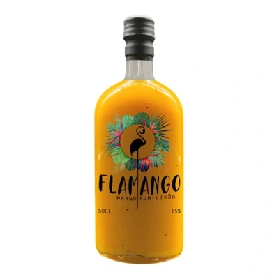Abbildung von Flamango Premium Mango Rum Likör mit Kokosnuss 0,5l 15% vol.