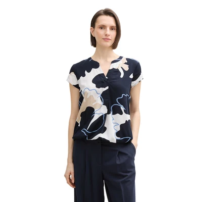 Abbildung von TOM Tailor Bluse, Damen, Größe: 34, Big floral shapes design