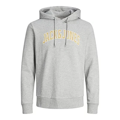 Abbildung von JACK &amp; JONES Men&#039;s JPRBLUBOOSTER Sweat Hood JAN23 Kapuzenpullover, Light Grey Melange, XL