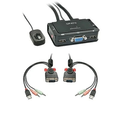 Abbildung von LINDY 42342 2 Port VGA, USB 2.0 &amp; Audio Cable KVM Switch
