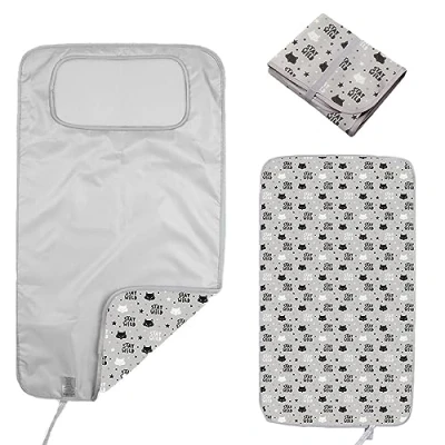 Abbildung von Hamur Home Tragbare Wickelunterlage Wasserdichte 40 x 70 cm Wiederverwendbare Baby Wickelauflage Maschinenwaschbar für Unterwegs Wickel Clutch (Fox)