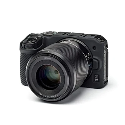 Abbildung von easyCover Silikon Kameratasche Schutz für Ihre Kamera Nikon Z30 Schwarz