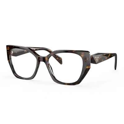 Abbildung von Prada Damen PR 18WV 2AU1O1 Rahmen von BRILLEN Acetat Schildkröte Transparent Geometrisch Normal
