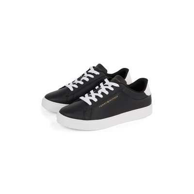 Abbildung von Tommy Hilfiger Plateausneaker &quot;ESSENTIAL COURT SNEAKER&quot;, Freizeitschuh, Halbschuh, Schnürschuh mit Logoschriftzug