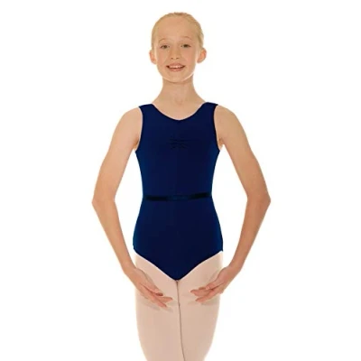 Abbildung von Roch Valley CSheree ärmelloses Ballett Trikot aus Baumwolle Marineblau 3 (36)