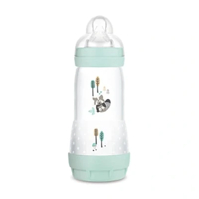 Abbildung von MAM Easy Start Anti Colica Babyflasche, mit Sauger aus Silikon SkinSoftTM, 4+ Monate, 320 ml, hellblau