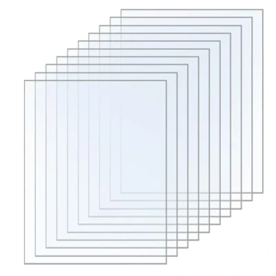 Abbildung von 10 Stück Acryl Blätter Quadratische Acrylplatte Acrylplatten Transparente Acrylglas 2mm Dicke A4 für Das Ersatzglas von Fotorahmen (2mm)