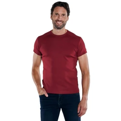 Abbildung von engbers Herren T Shirt My Favorite Organic, 37782, Dunkelrot in Größe 3XL