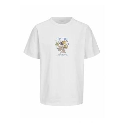 Abbildung von Jack &amp; Jones Jorbrooklyn Graphic Tshirt print, Herren, Größe: XL, Bright white