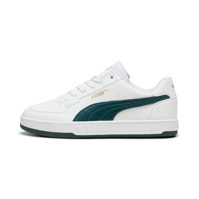 Abbildung von Puma Caven 2.0 Unisex Sneaker low, Größe: 47, White/dark myrtle/gold Hochwertiges lederimitat