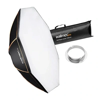 Abbildung von Walimex Pro Octagon Softbox Orange Line 150 cm Durchmesser für Elinchrom