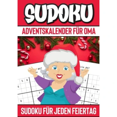 Abbildung von Sudoku Adventskalender für Oma: Das XXL Rätsel Buch Erwachsene mit 142 Sudokus von leicht bis schwer. Weihnachtskalender.