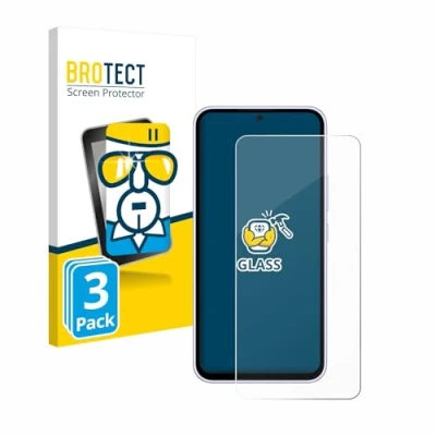 Abbildung von BROTECT (3 Stück Panzer Schutz Glas für Samsung Galaxy A54 5G 9H Echtglas, Displayschutz