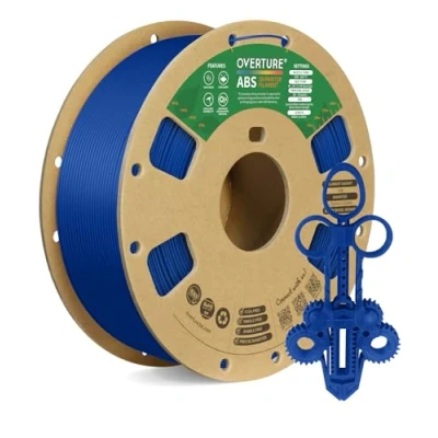Abbildung von OVERTURE Filament ABS 1.75mm, 1kg Spule (2.2lbs), Maßgenauigkeit +/ 0.03 mm, für 3D Drucker(Blau)