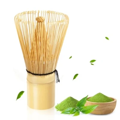 Abbildung von VMUTGA 100 Zinken Matcha Schneebesen (Chasen), Natürlicher Bambus Tee Pulver (Chashaku), MA 01 Japanisches Zubehör für die Zeremonie