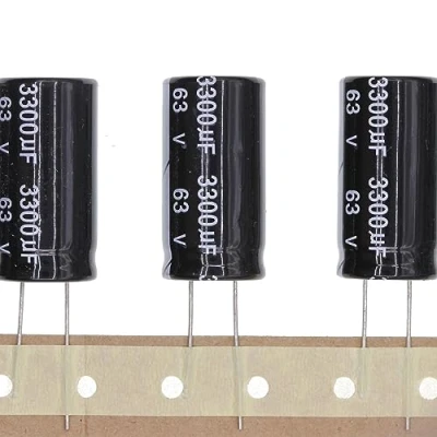 Abbildung von 10 Stück 63V 3300UF Steckbarer Aluminium Elektrolytkondensator 18x35 18 * 35mm