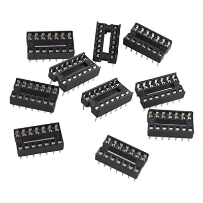 Abbildung von Futheda 10pcs 14 Pin 2,54 mm Pitch Dip/Dil IC Sockets Lötversion Adapter