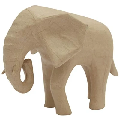 Abbildung von Décopatch SA213C Figur aus Pappmaché, afrikanischer Elefant, 18,5x12,5x15,5cm, 1 Stück