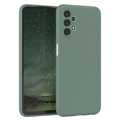 Abbildung von EAZY Case Silikonhülle für Samsung Galaxy A13 (4G) Hülle Silikon Grün weich stoßfeste Handyhülle Schutzhülle mit Kameraschutz Dünn Premium Schutz Cover Bumper in Dunkelgrün