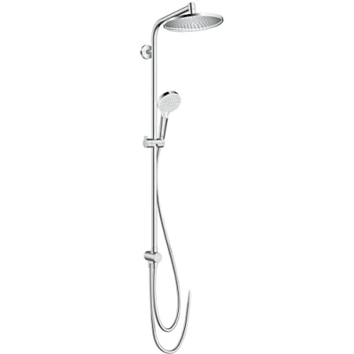 Abbildung von hansgrohe Duschsystem &quot;Crometta S&quot;, (Komplett Set), 24cm, wassersparend 9 l/min, Reno, chrom