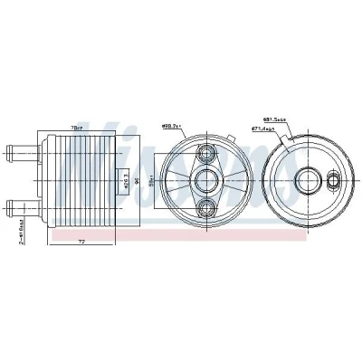 Abbildung von NISSENS 91267 Ölkühler, Automatikgetriebe VOLKSWAGEN: Golf 4 Schrägheck
