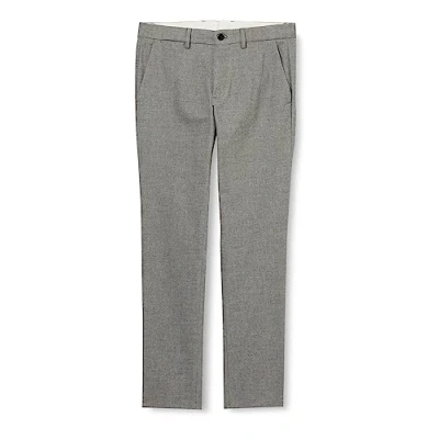 Abbildung von Tommy Hilfiger Herren Stoffhose Bleecker Fake Solid Wool Look mit Stretch, Grau (Iron Grey), W33/L36