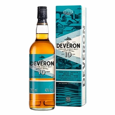 Abbildung von The Deveron 10 Jahre alter Highland Scotch Single Malt Whisky in Geschenkbox, Noten von frischen Äpfeln, Karamell &amp; cremiger Eiche, im Eichenfass gereift, ideal als Geschenk, 40% Vol., 70 cl/700 ml