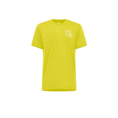 Abbildung von Jack Wolfskin Vonnan Graphic Sport Tshirt, Herren, Größe: XXL, Explore chartreuse