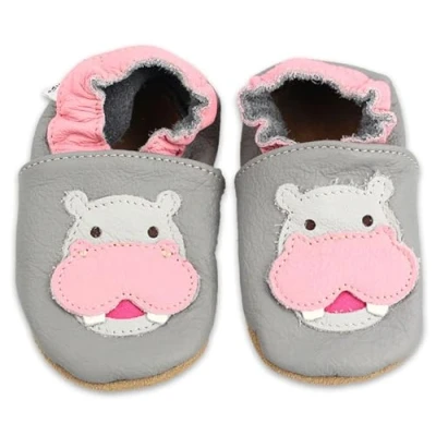 Abbildung von Beck Krabbelschuh Hippo (leichte, flexible Lauflernschuhe, für die allerersten Schritte im Leben) weiches chromfrei gegerbtes Leder, seitliche Gummizüge