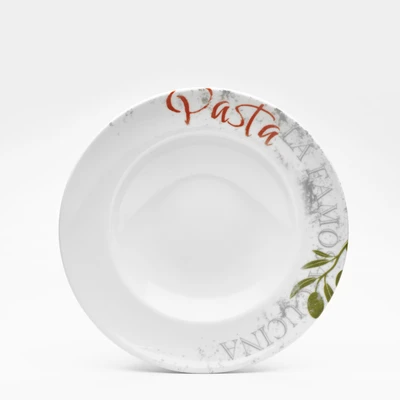 Abbildung von van Well Pastateller &quot;Teller Set Famosa, mit PIZZA Schriftzug, 6er Set, Ø 27 cm&quot;, (Set, 6 St.), Service, Geschirr für Personen
