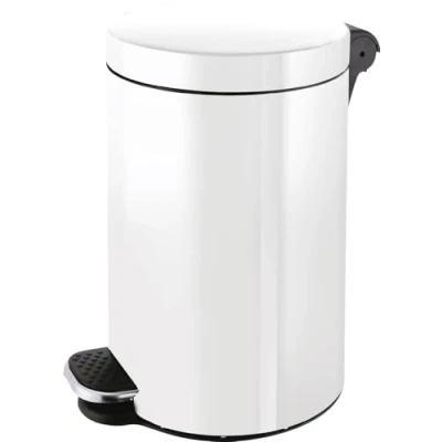 Abbildung von helit H2404205 Silberionen Tretabfallbehälter, „the knight“, 20 Liter, weiß