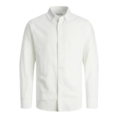 Abbildung von Jack &amp; Jones Jjelinen Hemd, Herren, Größe: 5XL, White