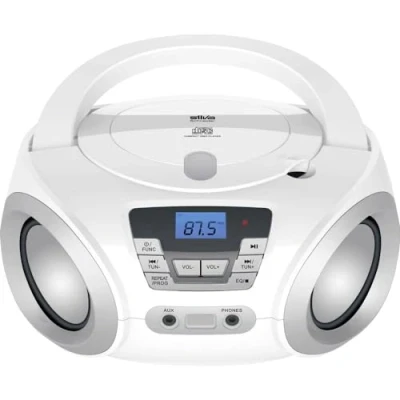 Abbildung von Silva Schneider 1901849 PCD 19.1 UKW Radio, CD Player, AUX, Netz und Batteriebetrieb, Weiß