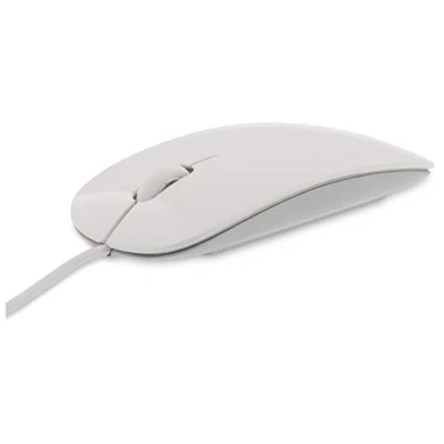 Abbildung von LMP 20411 Easy Mouse USB mit 2 Pulsenten und Rollen, weiß/silberfarben