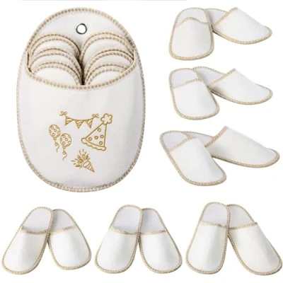 Abbildung von JEMIDI Gästehausschuhe 6er Set Gästepantoffel Bequeme und rutschfeste Pantoffel 6 Paar Unisex Hausschuhe