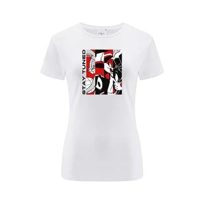 Abbildung von ERT GROUP Women&#039;s 2 T Shirt, Space Jam 018 White, Small