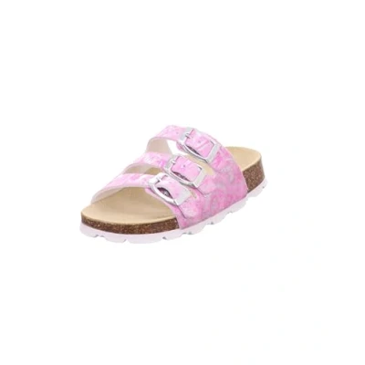 Abbildung von Superfit Mädchen Fussbettpantoffel Hausschuh, Rosa Silber 5540, 24 EU